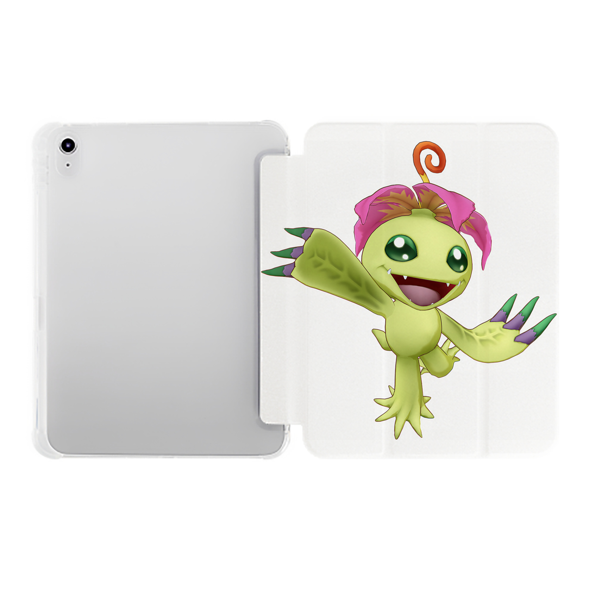 （画像用） Digimon デジタルモンスター/デジモン IPad ケース ペン収納付き 三つ折りスタンド PUレザー×シリコン 対応機種9.5/10.5/10.9インチ